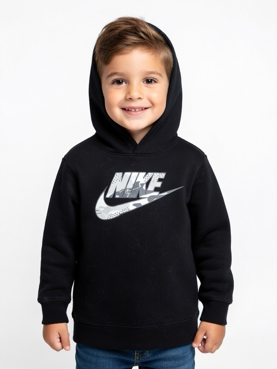 Nike Other - Nike Black Kids Hoodie with Gray Camo Swoosh